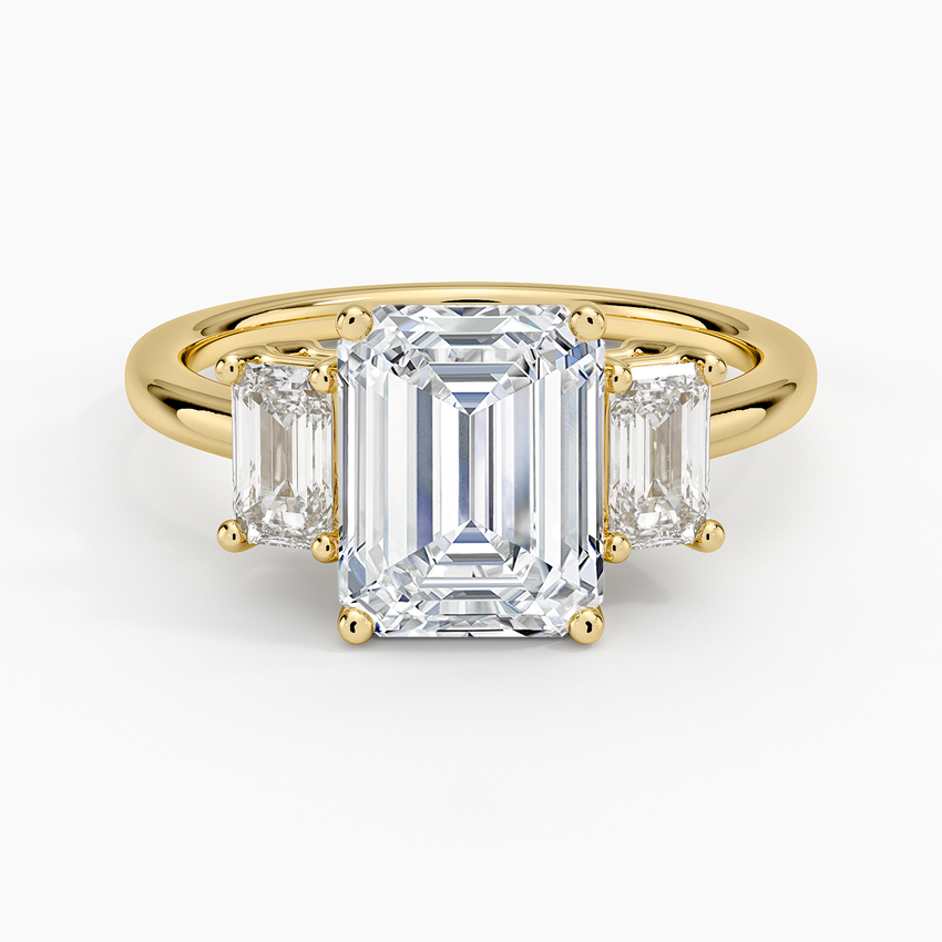 Emerald Diamond Trilogy Ring