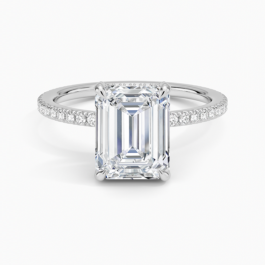 Emerald Diamond Accented Ring