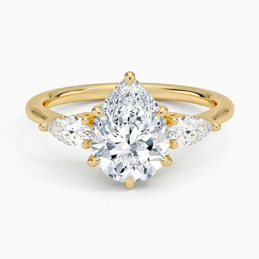 Pear Diamond Trilogy Ring