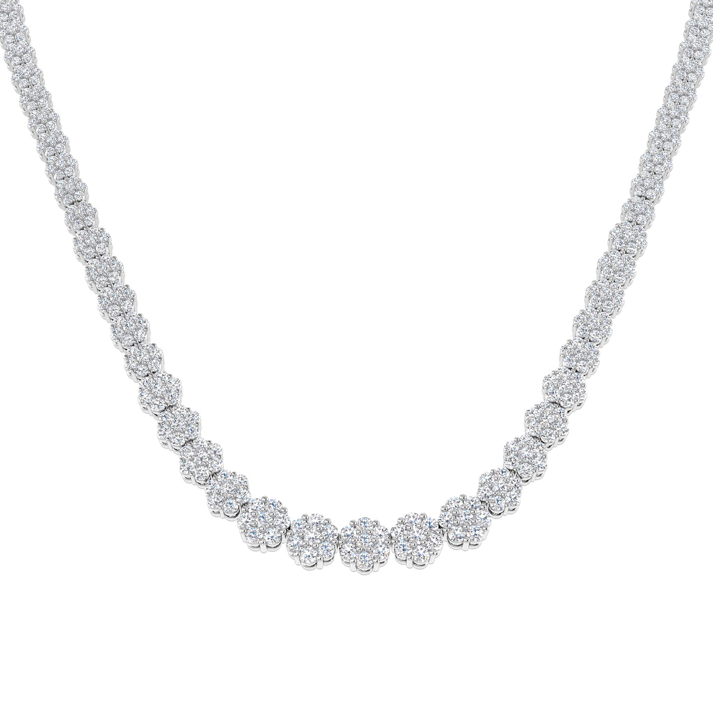 Cluster Diamond Necklace