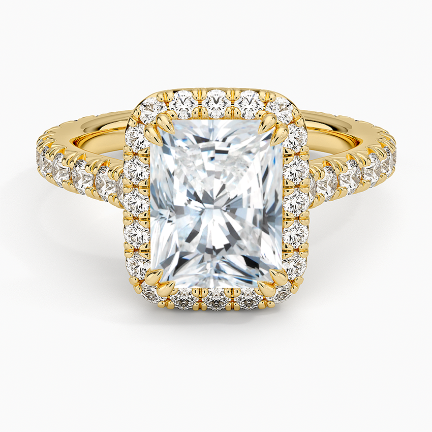 Radiant Diamond Halo Ring