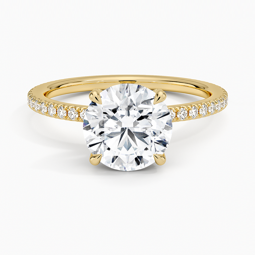 Round Diamond Accented Ring