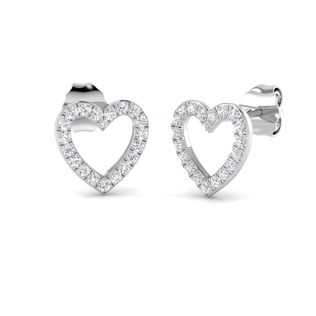 Heart Diamond Earrings