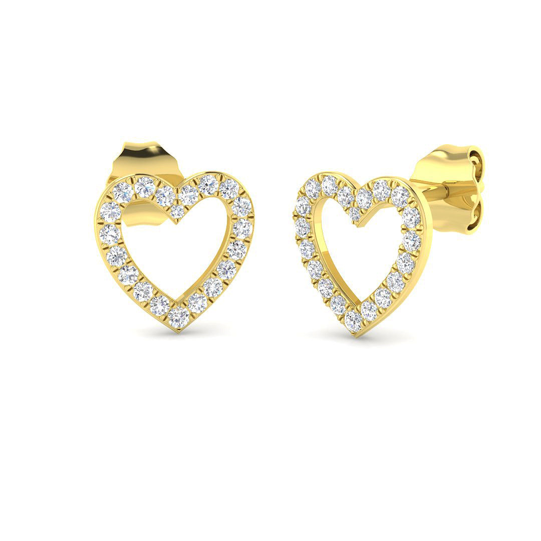 Heart Diamond Earrings