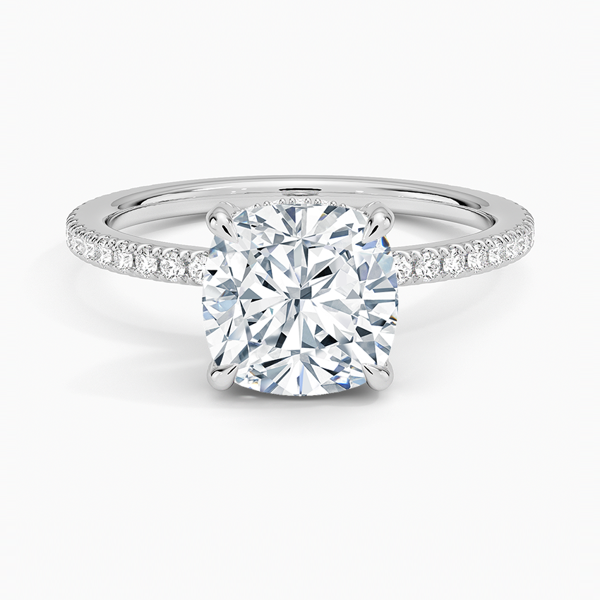 Cushion Diamond Accented Ring