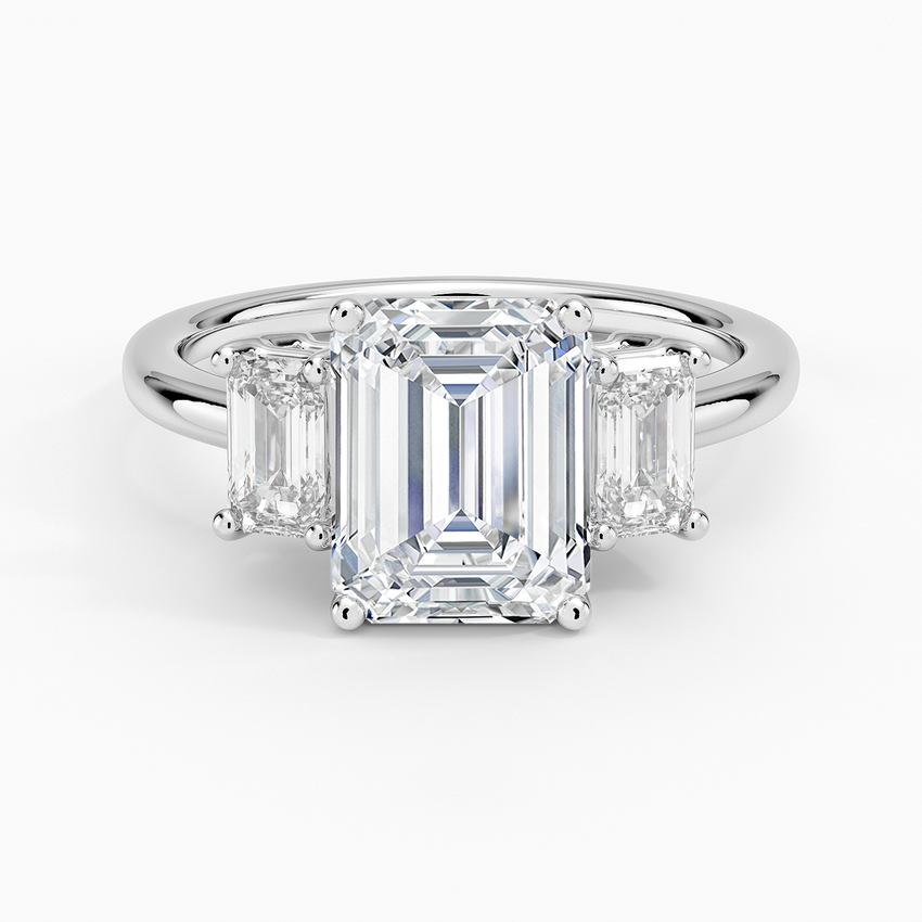 Emerald Diamond Trilogy Ring