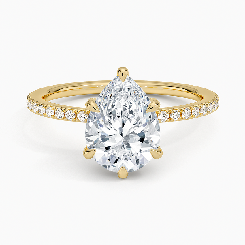 Pear Diamond Solitaire Ring