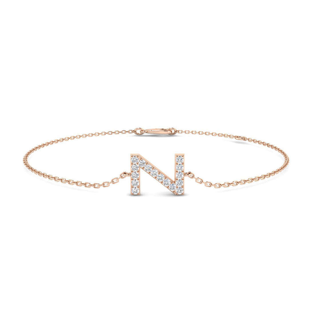 Diamond Initial Bracelet