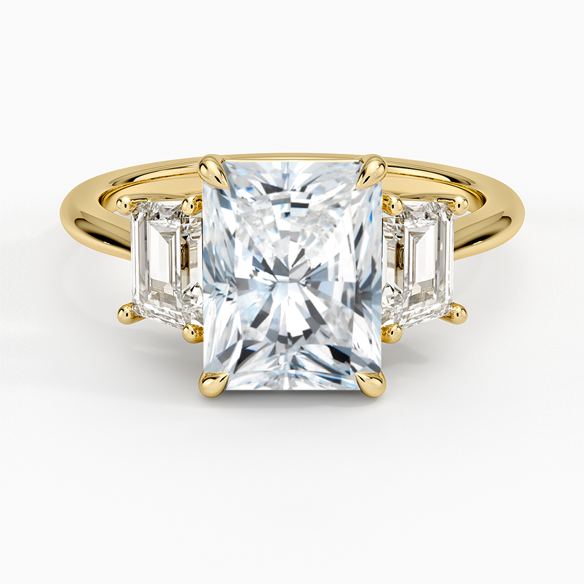 Radiant and Trapeze Diamond Trilogy Ring