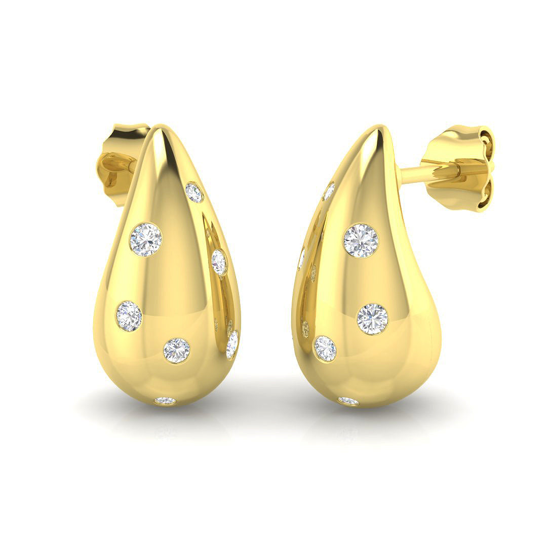 Teardrop Diamond Earrings