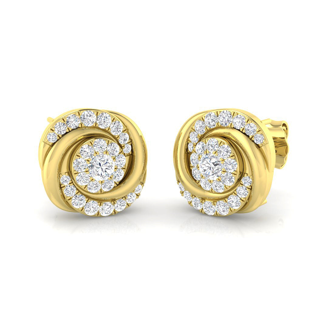 Diamond Knot Earrings