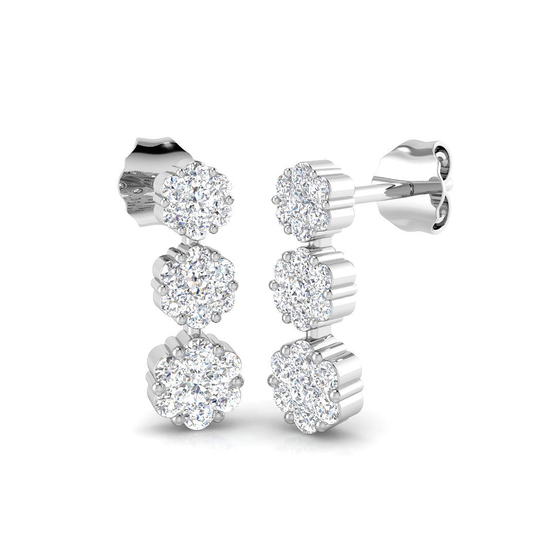Trilogy Cluster Earrings