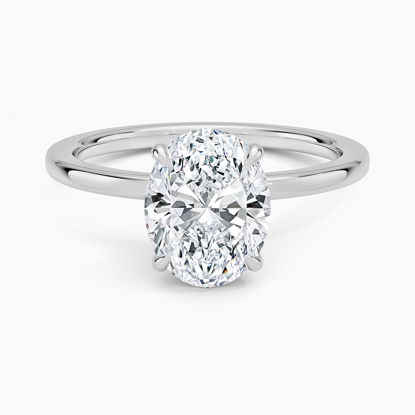 Oval Diamond Solitaire Ring
