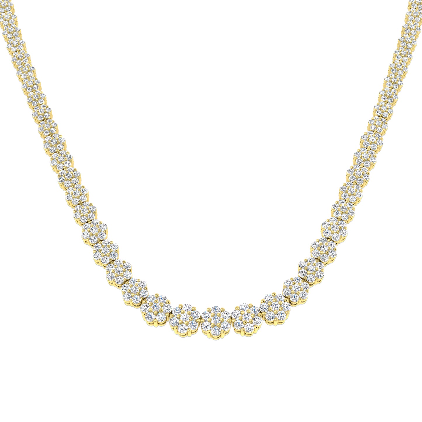 Cluster Diamond Necklace