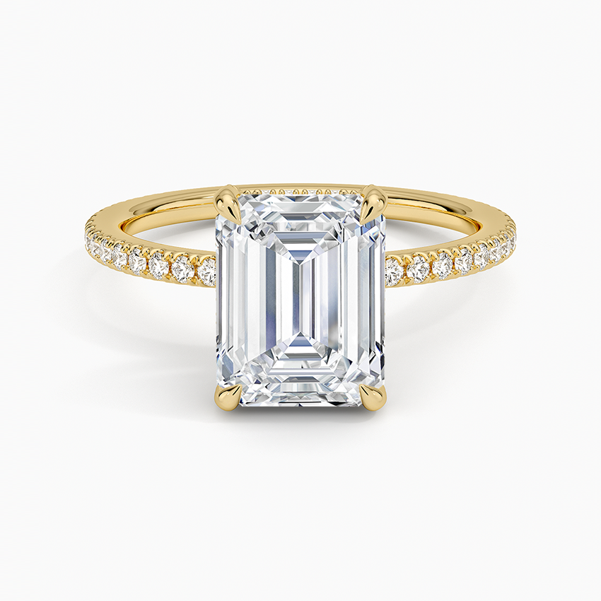Emerald Diamond Accented Ring