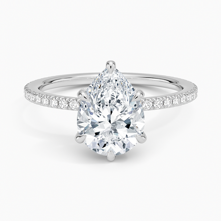 Pear Diamond Solitaire Ring