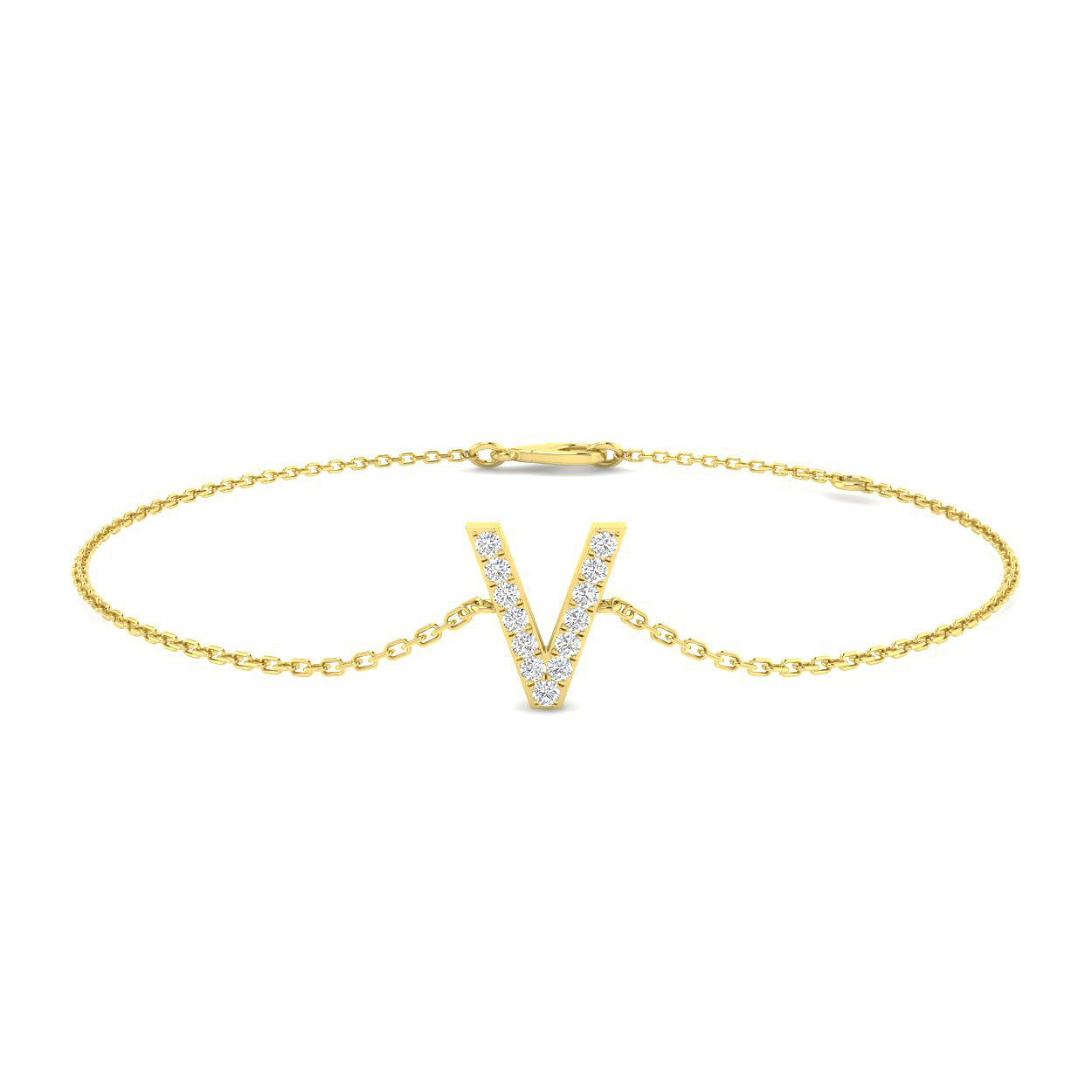 Diamond Initial Bracelet