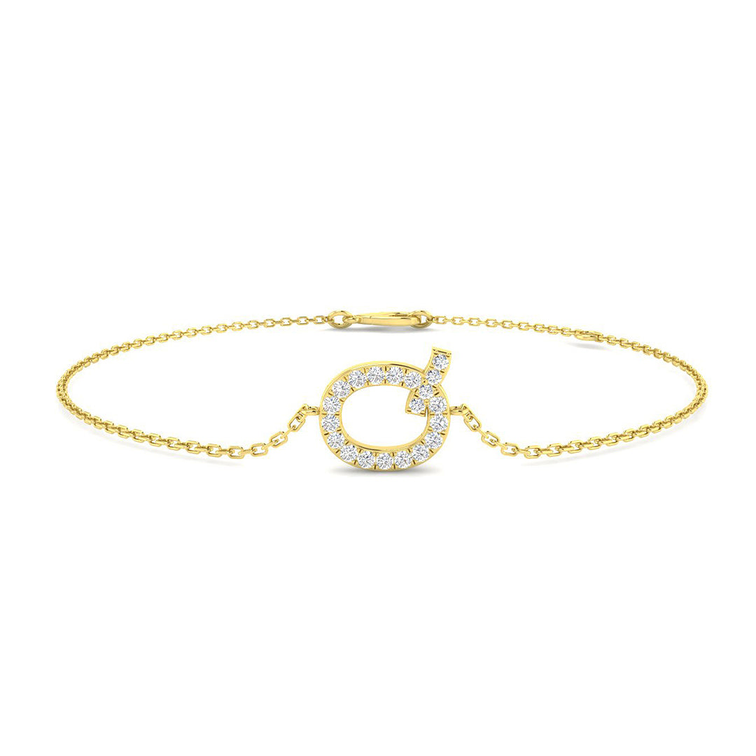 Diamond Initial Bracelet