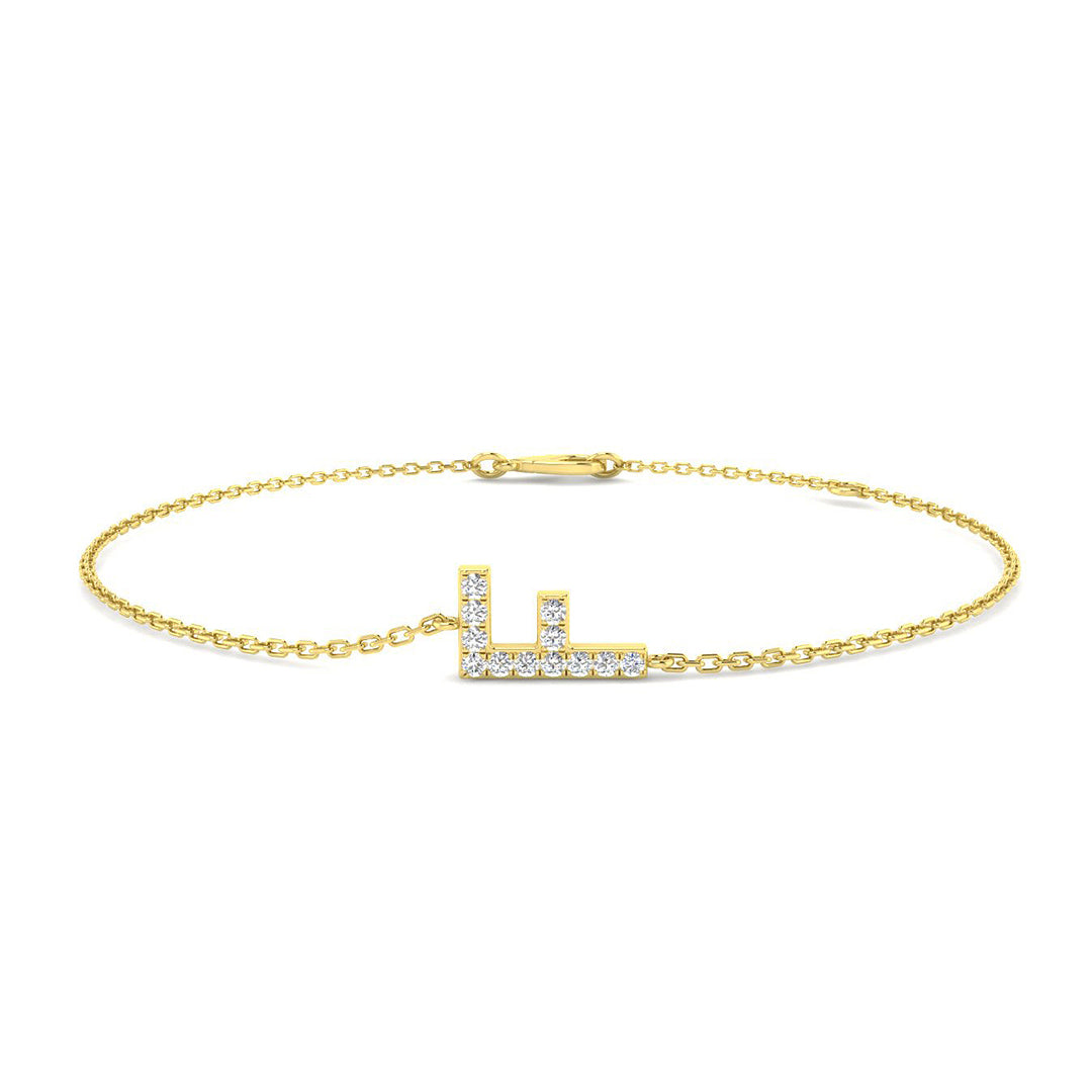 Diamond Initial Bracelet