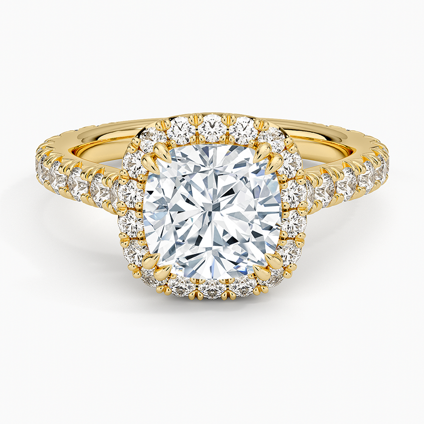 Cushion Diamond Halo Ring