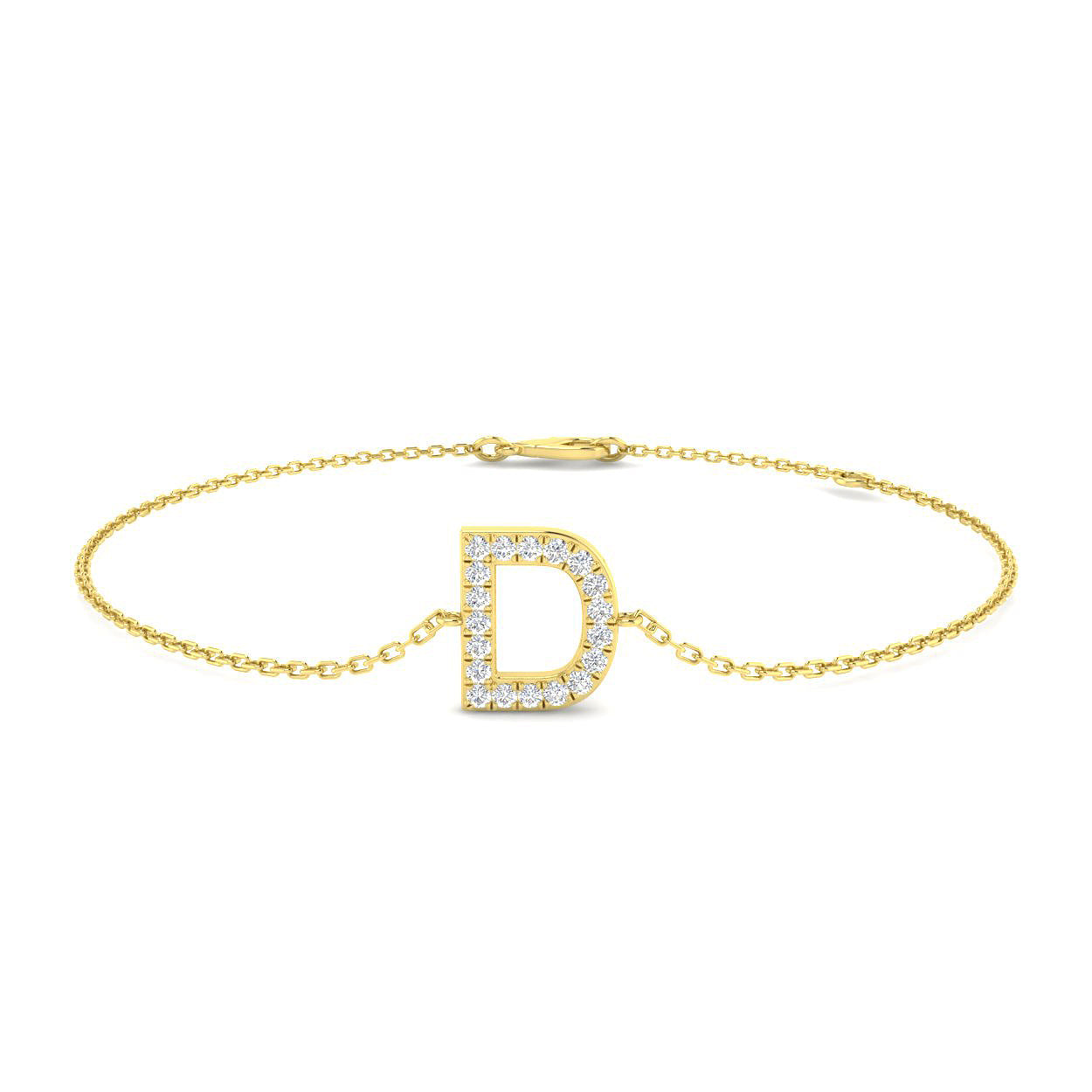 Diamond Initial Bracelet