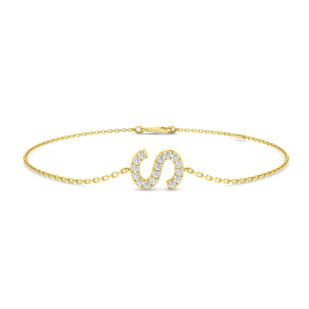 Diamond Initial Bracelet