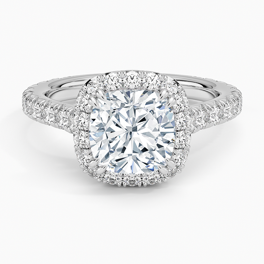 Cushion Diamond Halo Ring
