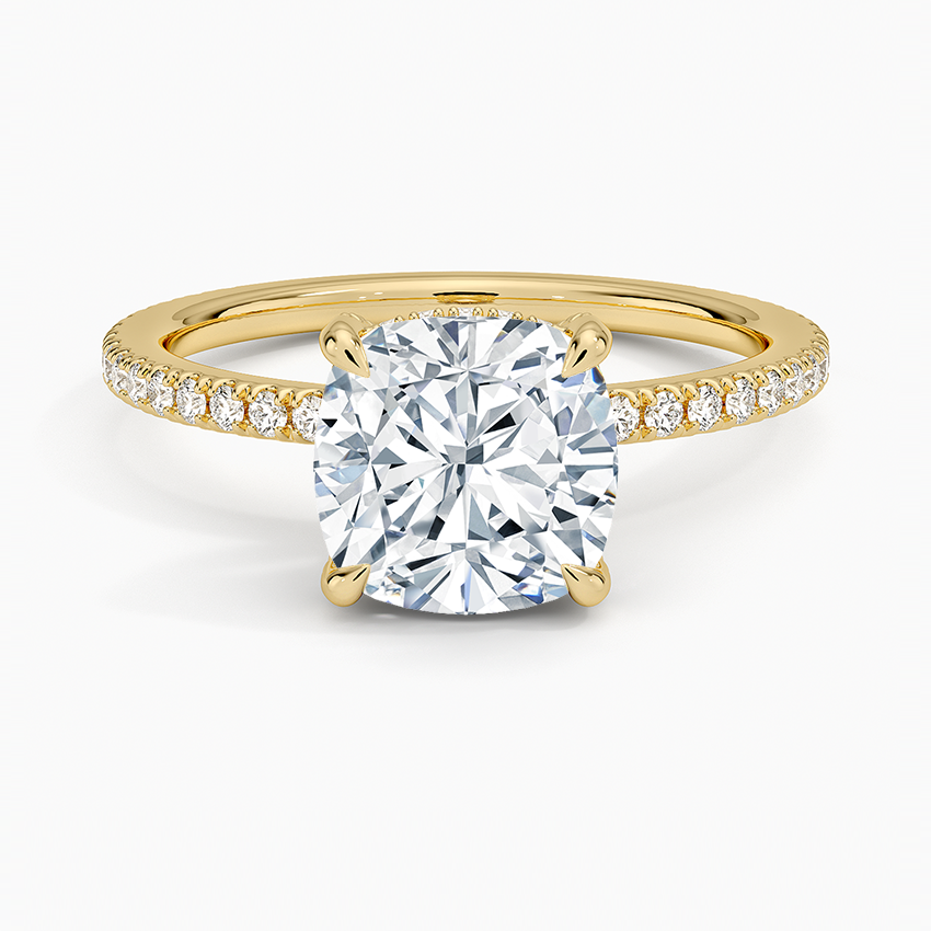 Cushion Diamond Accented Ring