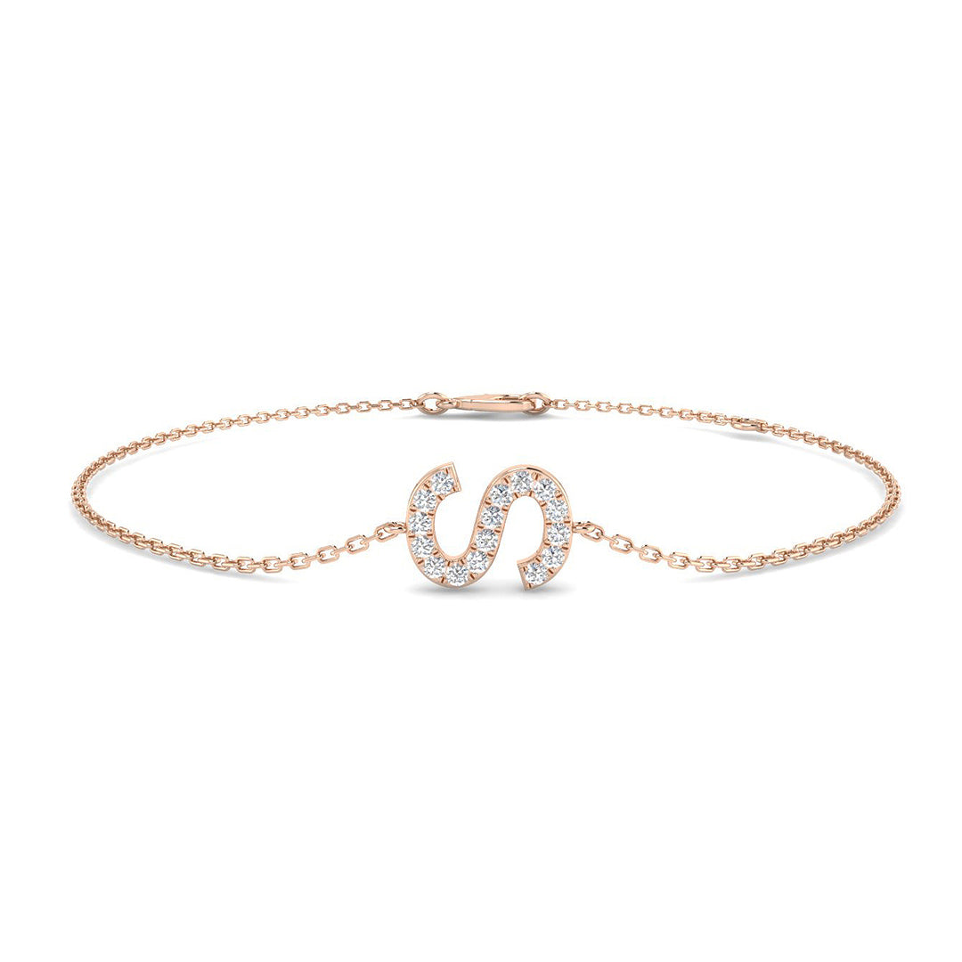 Diamond Initial Bracelet