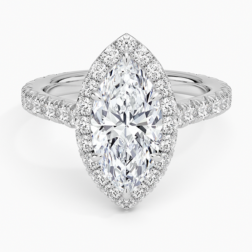 Marquise Diamond Halo Ring