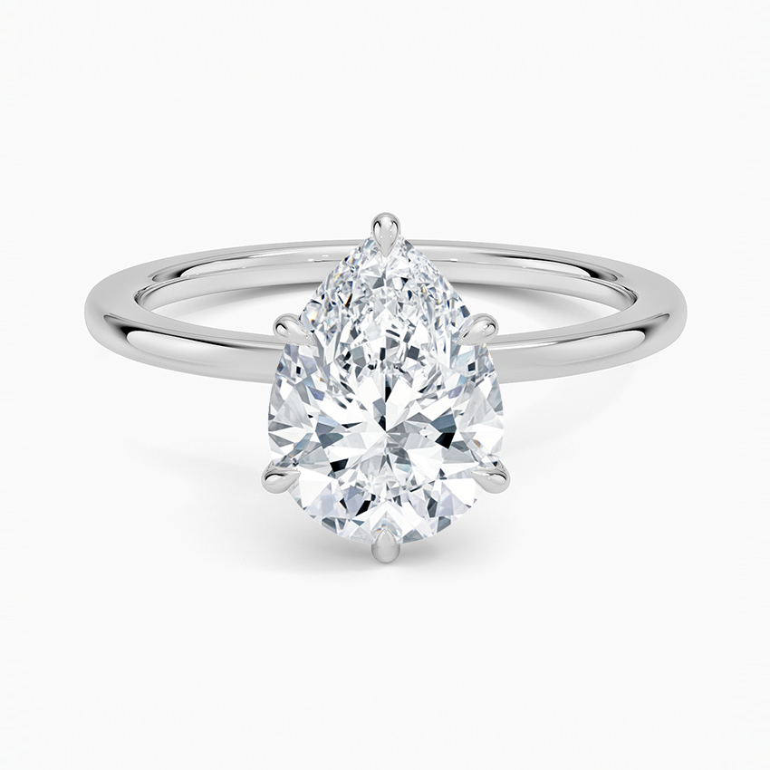 Pear Diamond Solitaire Ring