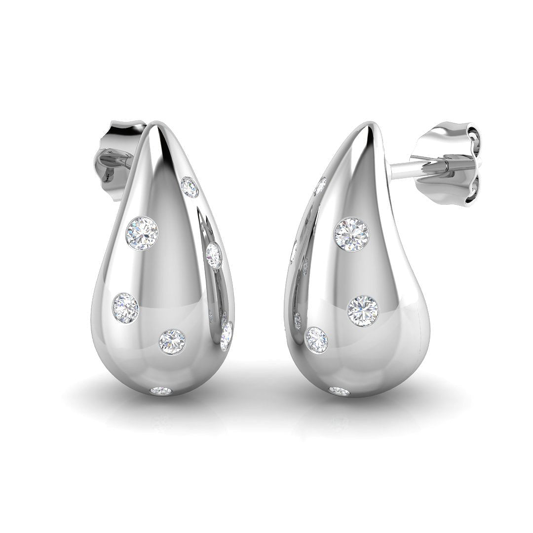 Teardrop Diamond Earrings