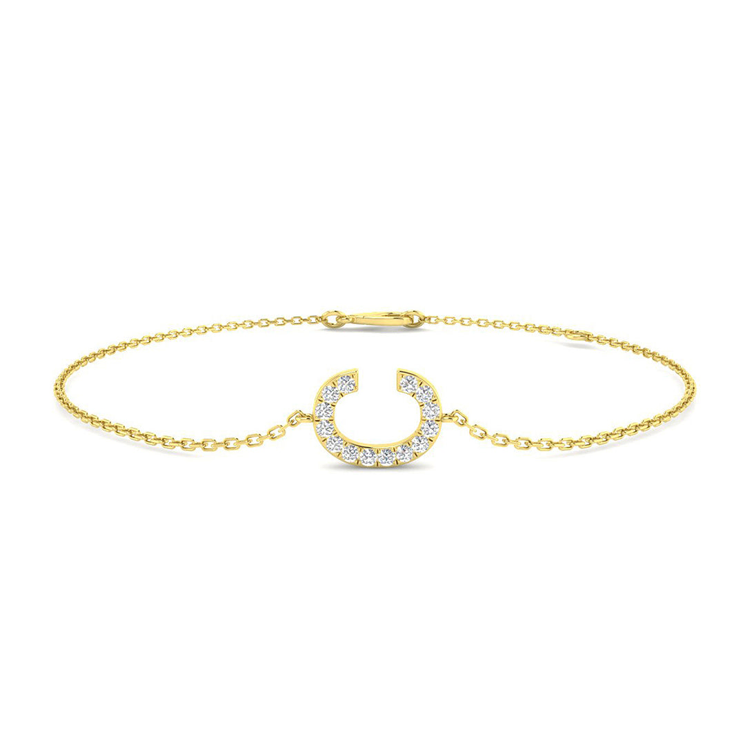 Diamond Initial Bracelet