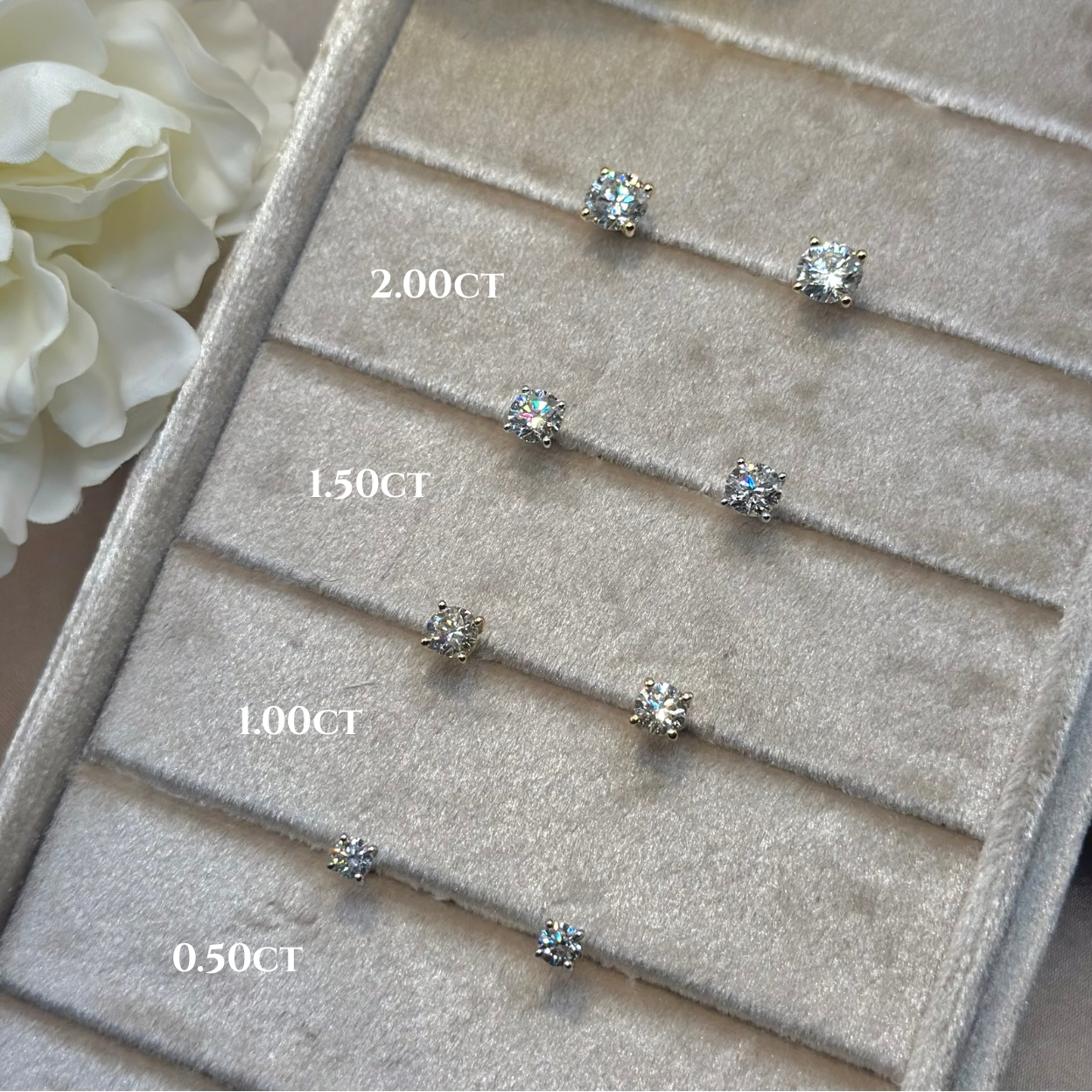 Classic Round Diamond Stud Earrings