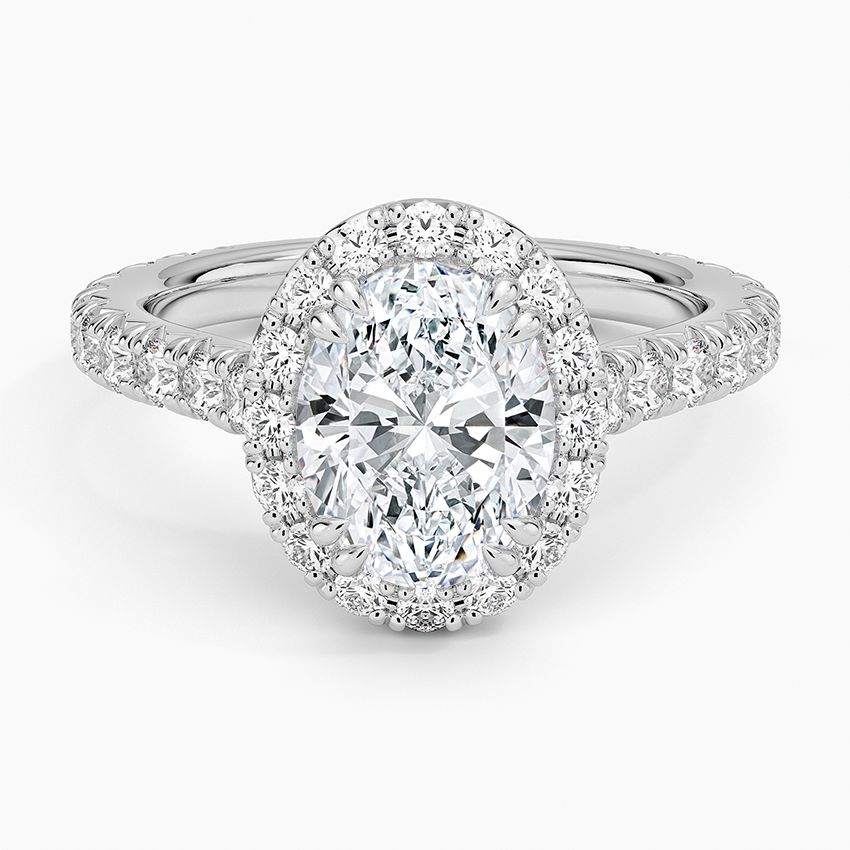 Oval Diamond Halo Ring