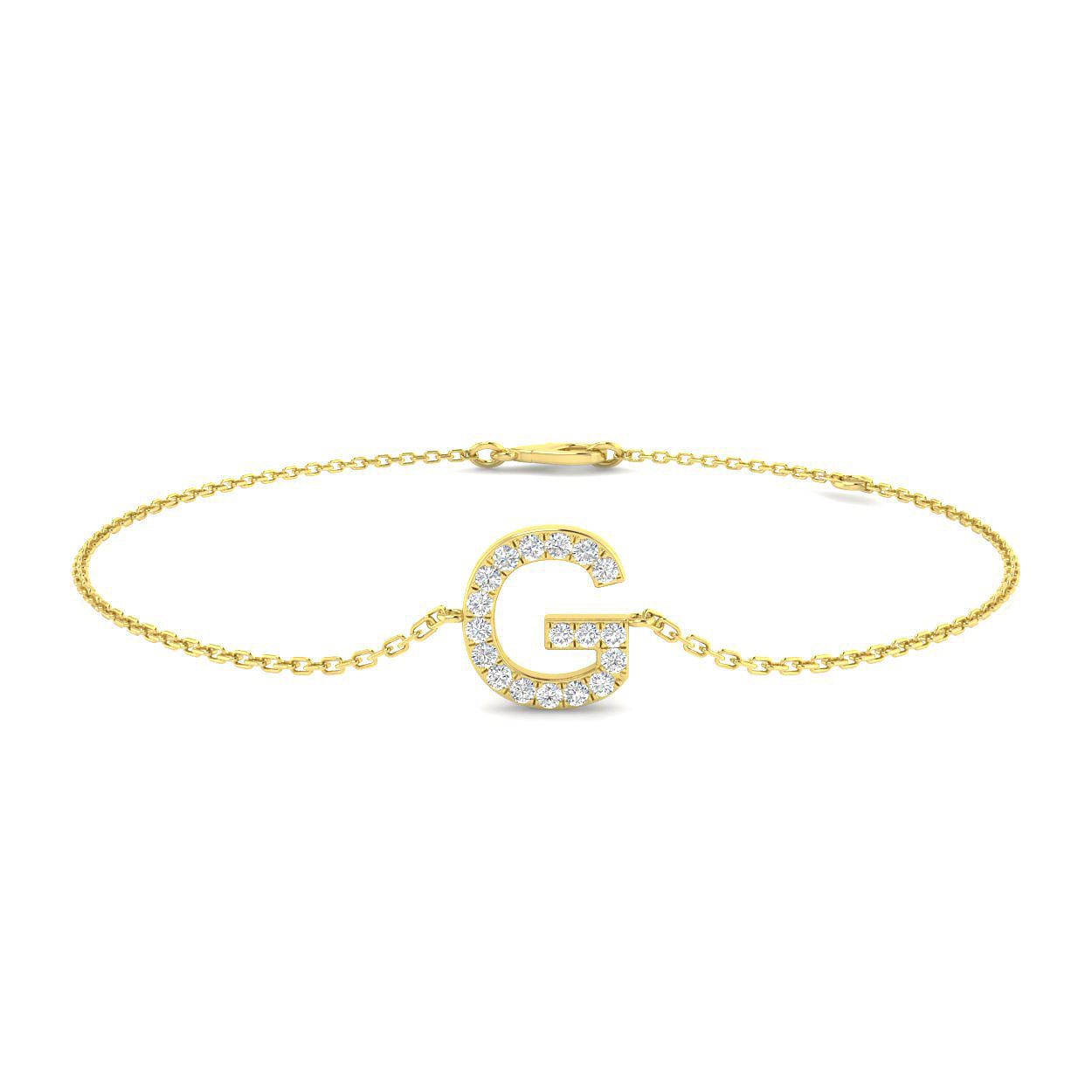 Diamond Initial Bracelet
