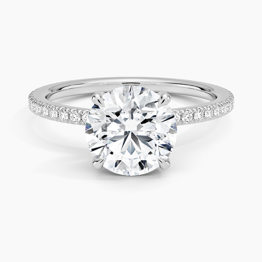 Round Diamond Accented Ring