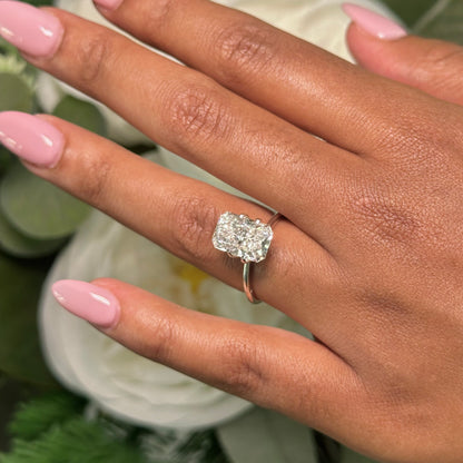 Radiant Diamond Solitaire Engagement Ring