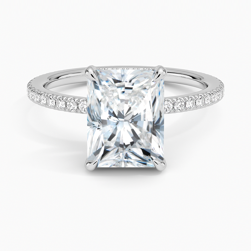 Radiant Diamond Accented Ring