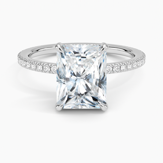 Radiant Diamond Accented Ring