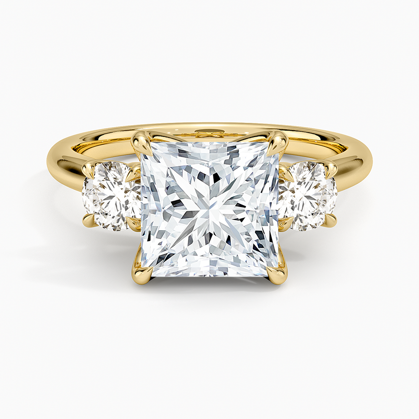 Princess and Round Diamond Trilogy Ring