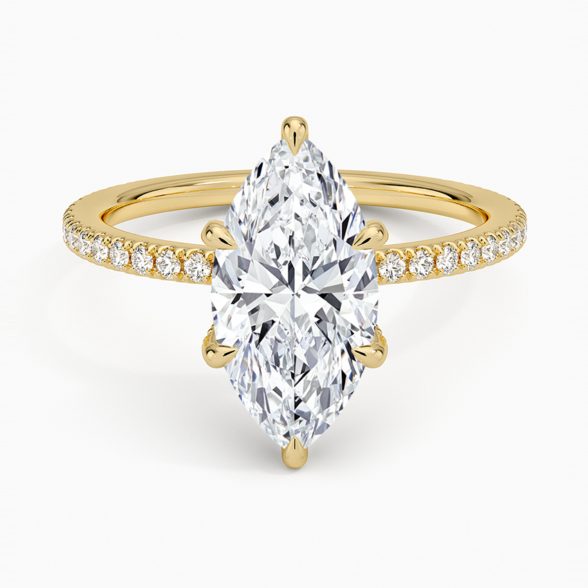 Marquise Diamond Accented Ring