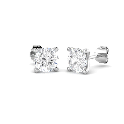 Classic Round Diamond Stud Earrings