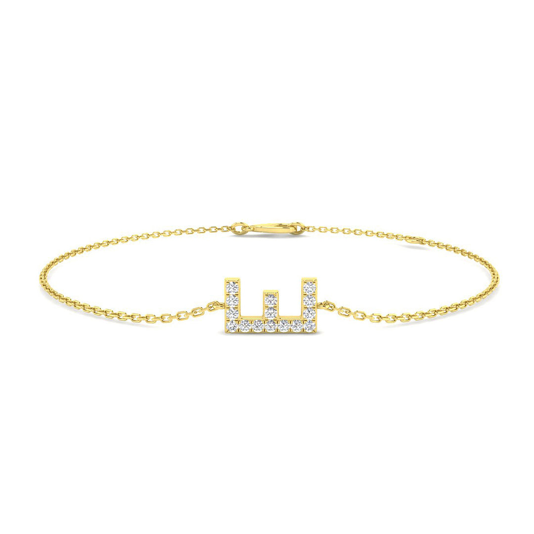 Diamond Initial Bracelet