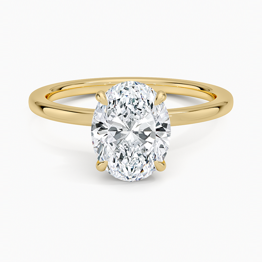 Oval Diamond Solitaire Ring
