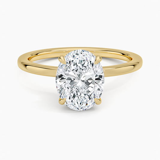 Oval Diamond Solitaire Ring