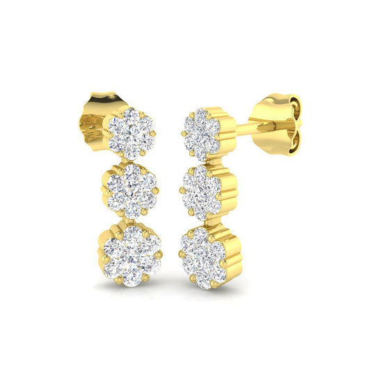 Trilogy Cluster Earrings