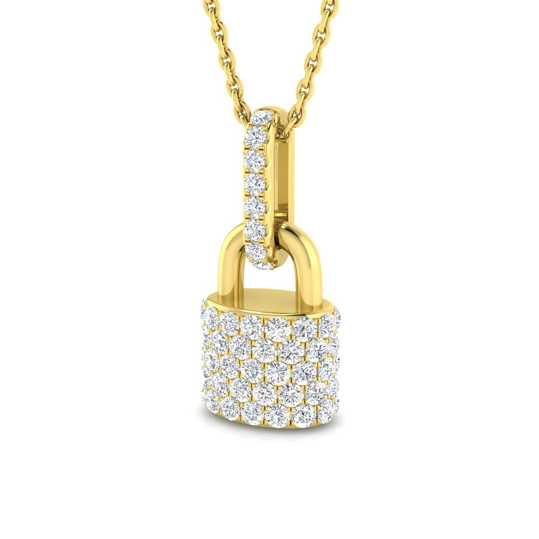 Lock Diamond Pendant