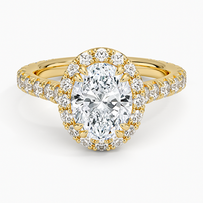 Oval Diamond Halo Ring