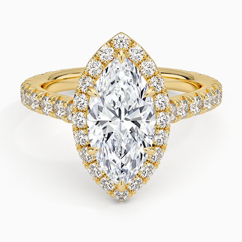 Marquise Diamond Halo Ring